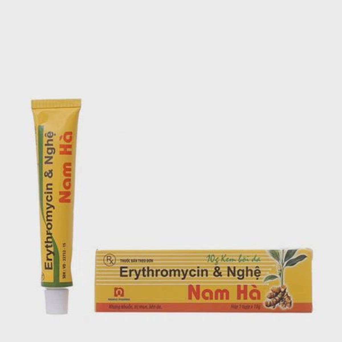 Thuốc dùng ngoài Erythromycin & Nghệ Medipharco trị mụn, viêm tấy, mau lành vết thương (tuýp 10g)