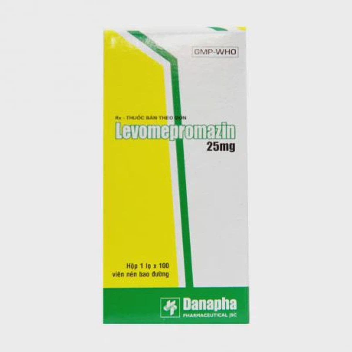 Viên nén bao đường Levomepromazin 25mg điều trị bệnh tâm thần phân liệt (chai 100 viên)