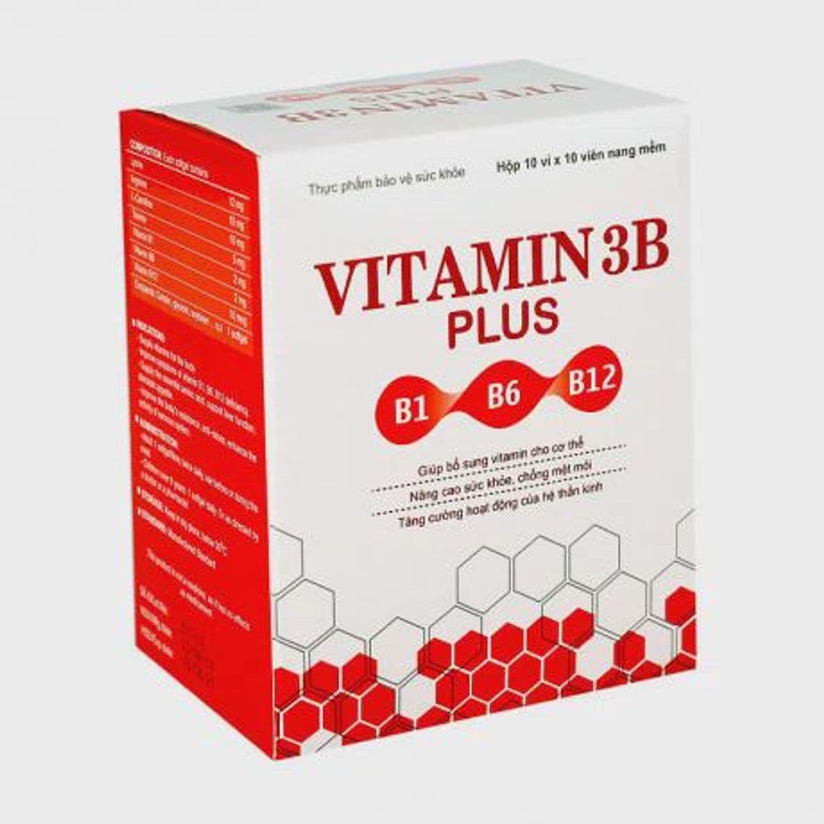 Thực phẩm bảo vệ sức khỏe Gia Nguyễn Vitamin 3B Plus hỗ trợ tăng cường hấp thu dưỡng chất, kích thích tiêu hóa (Hộp 100 viên)