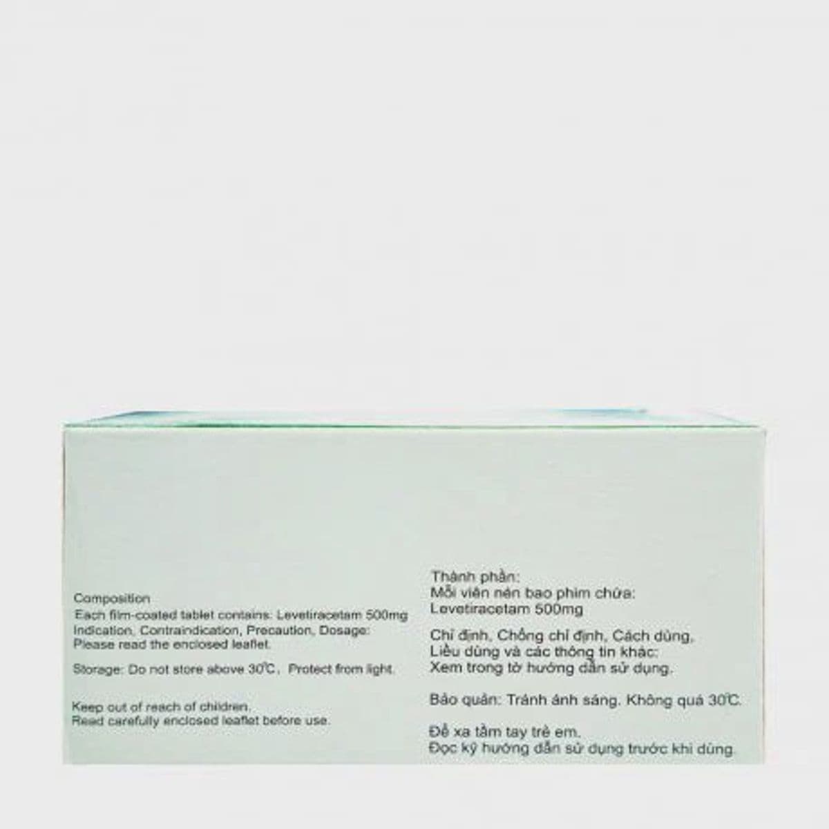 Viên nén Leracet 500mg điều trị động kinh (6 vỉ x 10 viên)