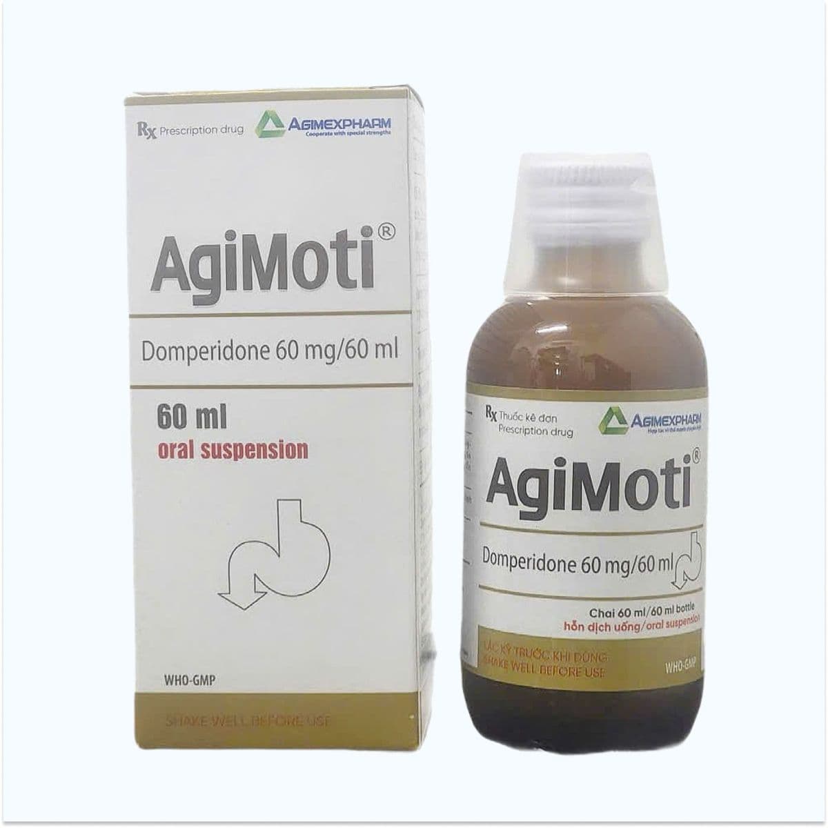 Hỗn dịch uống Agimoti Agimexpharm điều trị chứng nôn và buồn nôn (chai 60ml)