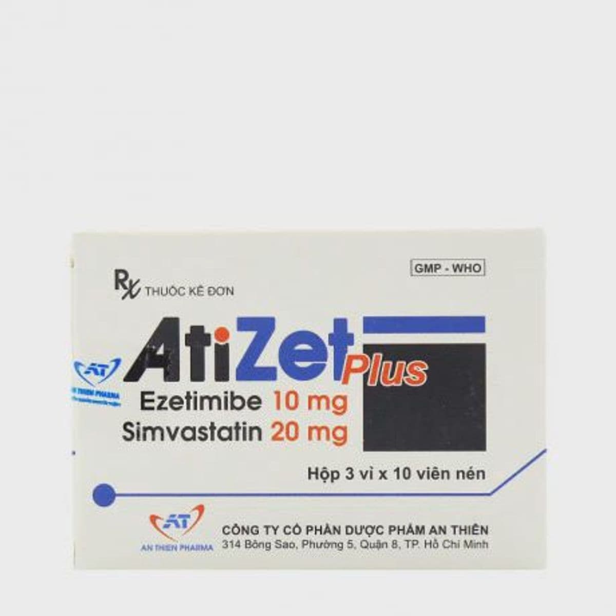 Atizet plus (3 vỉ x 10 viên/hộp)