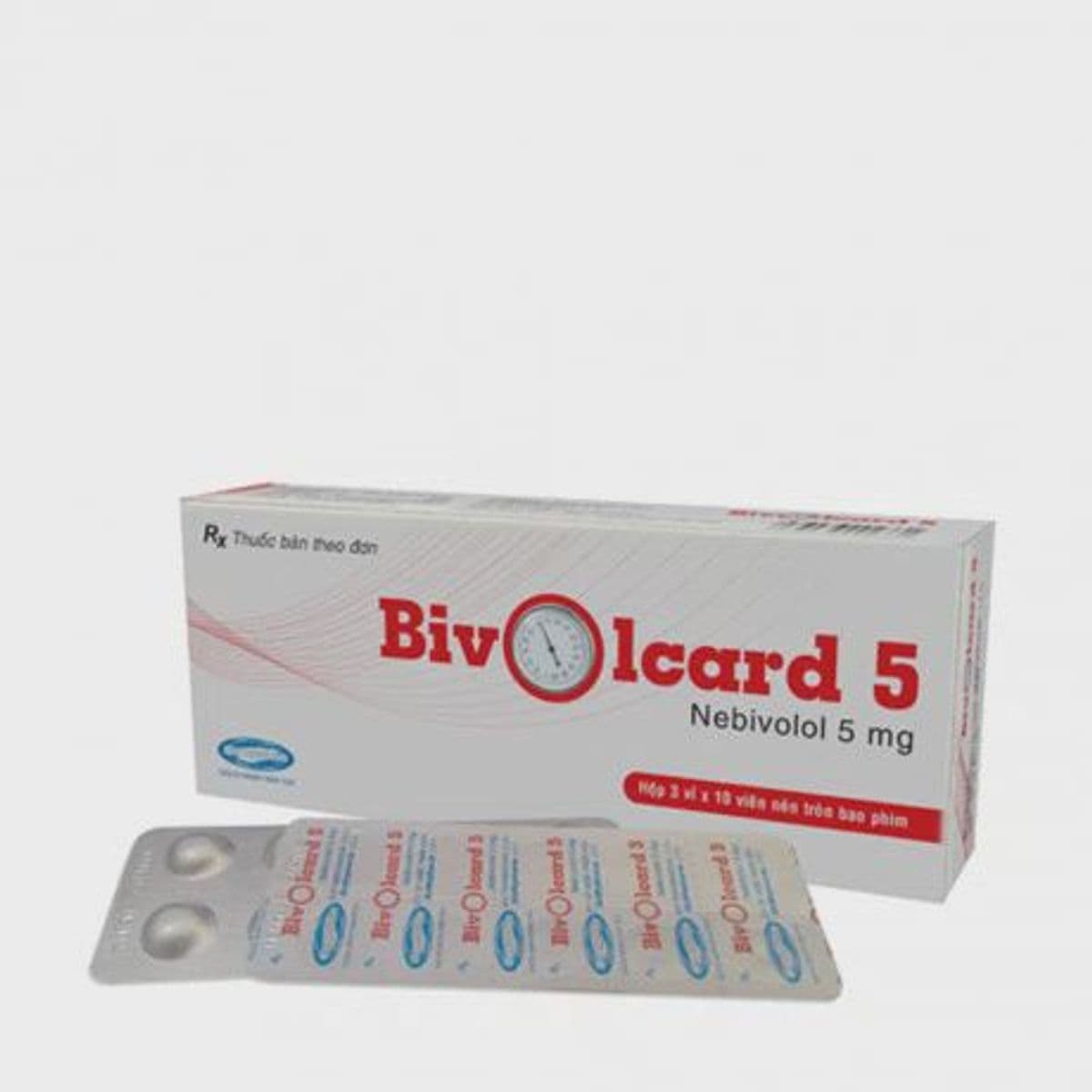 Viên nén Bivolcard 5mg Savi điều trị tăng huyết áp vô căn, suy tim mạn tính (3 vỉ x 10 viên)