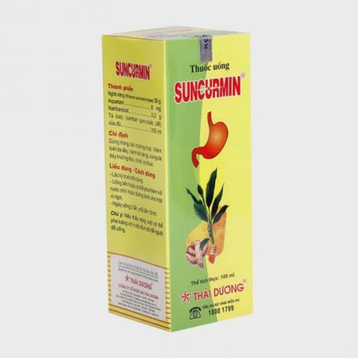Dung dịch uống Suncurmin trị viêm loét dạ dày, hành tá tràng (chai 100ml)